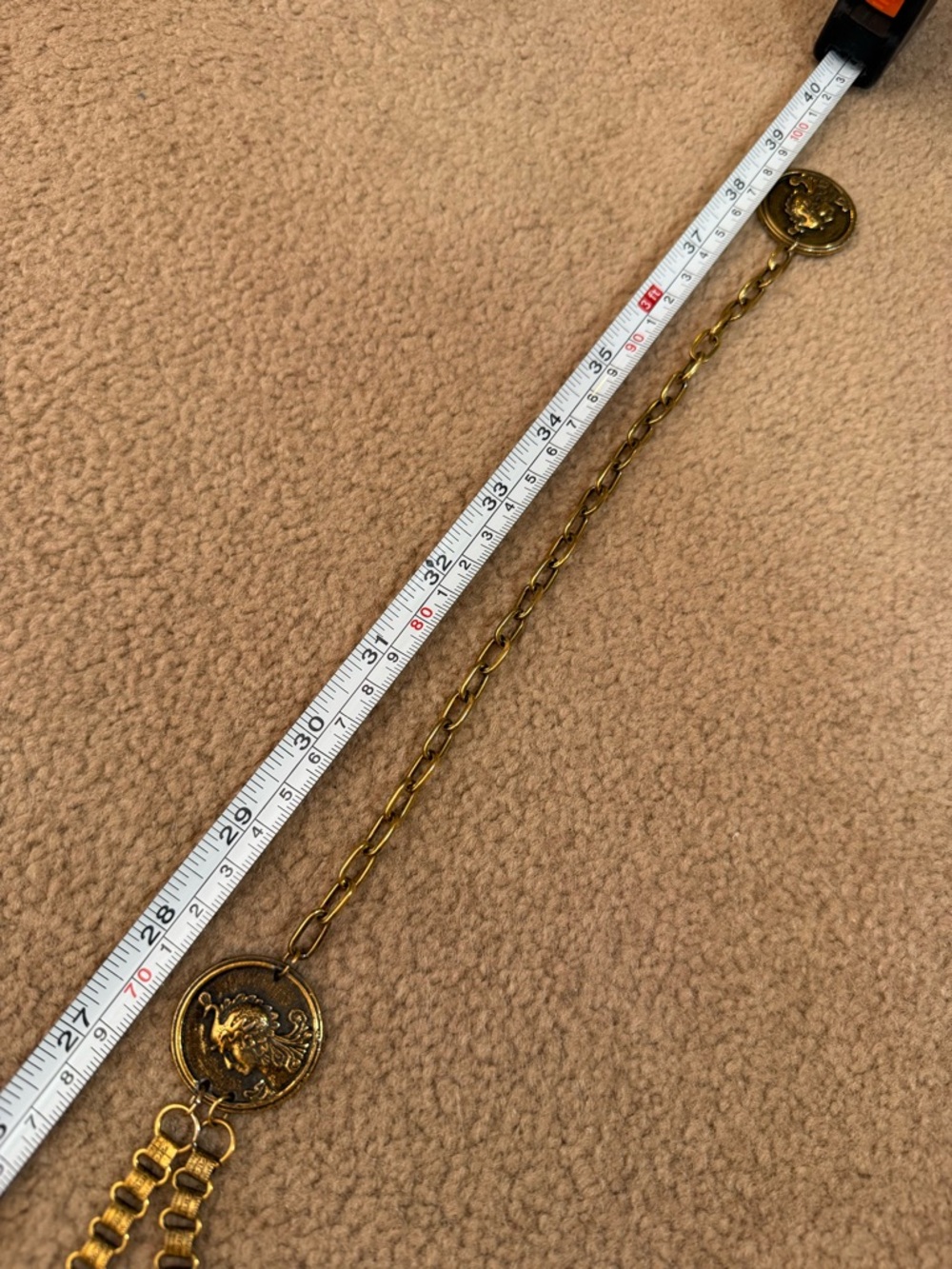 Vintage Victorian antique Gold Greek God Queen Hera Festoon chain belt - Picture 6 of 17